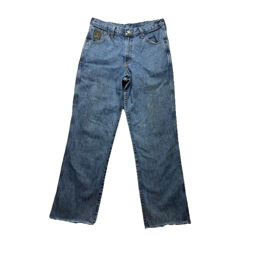 Vintage Cinch Green Label Jeans Faded Thick Denim Jeans Men's 33x30 *flawed